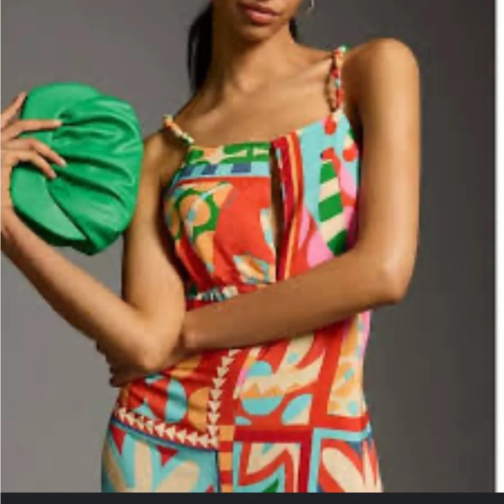 Farm Rio Cutout Halter Jumpsuit - Picture 2 of 9